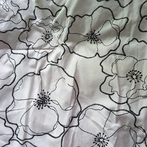 black and white floral comforter